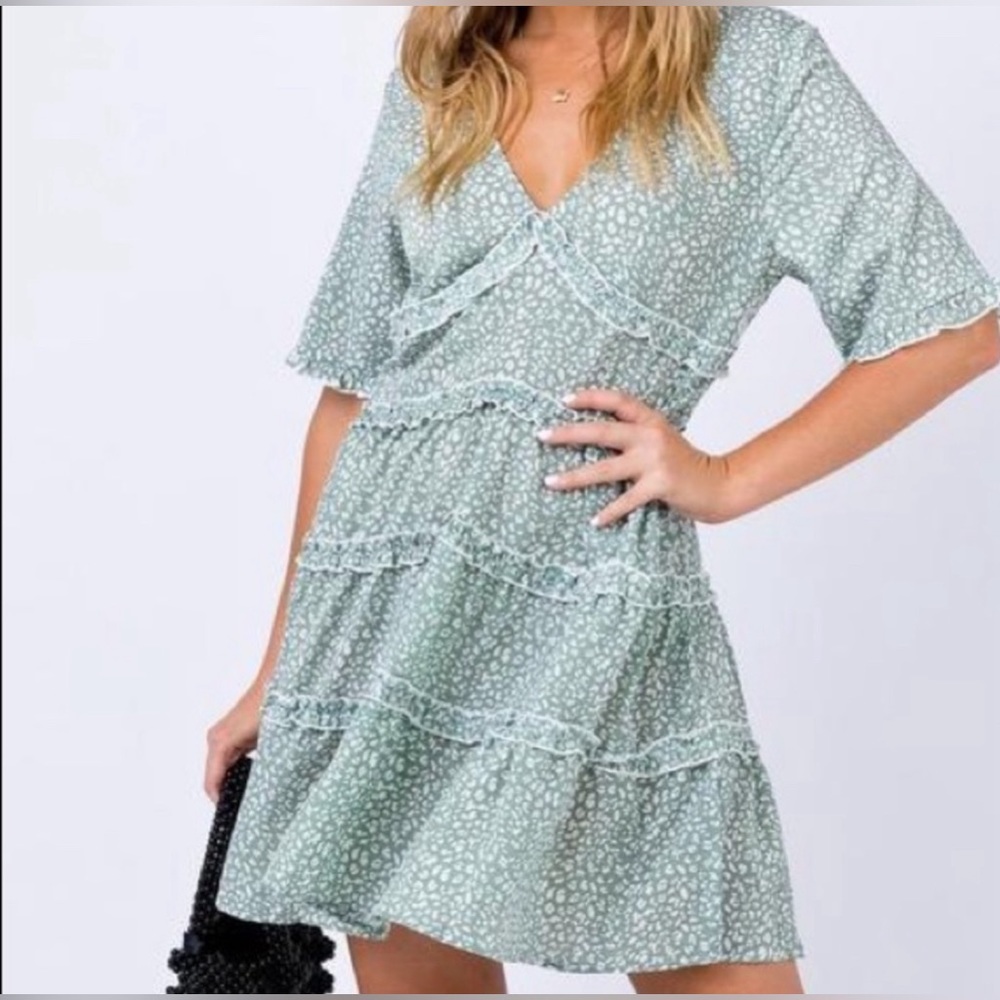 Princess Polly Candice Mini Dress in Sage